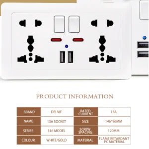3 in 1 USB Multifunctional Power Socket