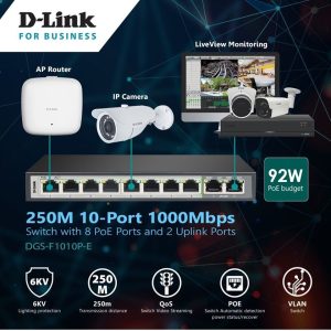 PoE Switch D-Link DGS-F1010P-E 10 Port