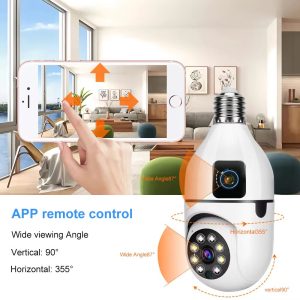 Bulb WiFi Camera Dual Lense
